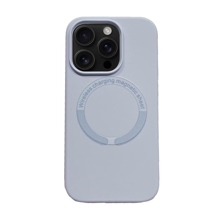 

For iPhone 16 Pro Magsafe Magnetic Silicone Phone Case(Light Purple)