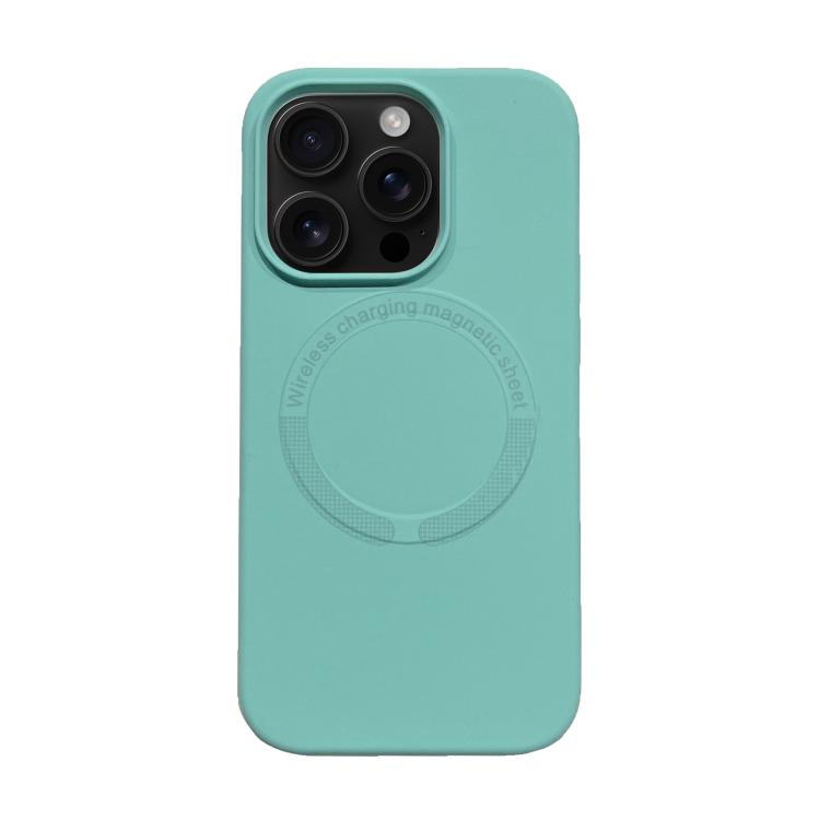 

For iPhone 16 Pro Magsafe Magnetic Silicone Phone Case(Ice Blue)