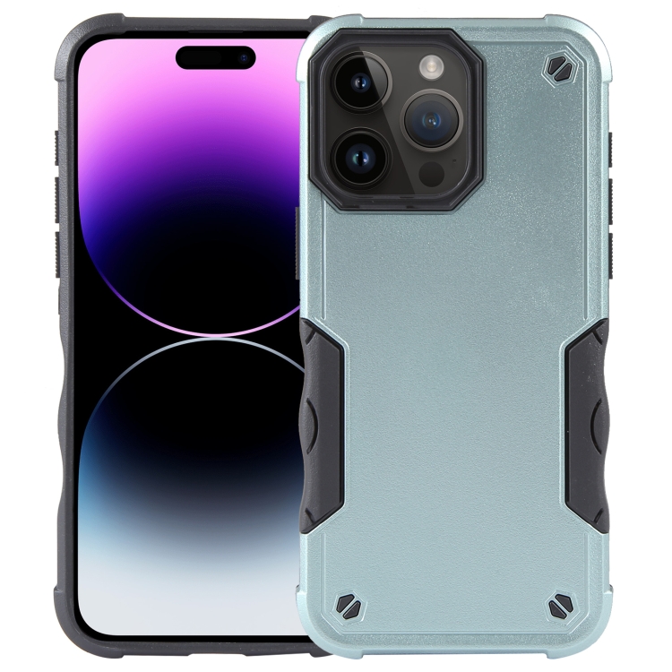 

For iPhone 15 Pro Non-slip Shockproof Armor Phone Case(Green)