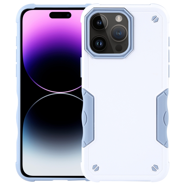

For iPhone 15 Pro Non-slip Shockproof Armor Phone Case(White)