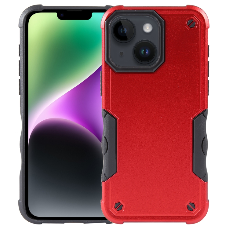 

For iPhone 15 Plus Non-slip Shockproof Armor Phone Case(Red)