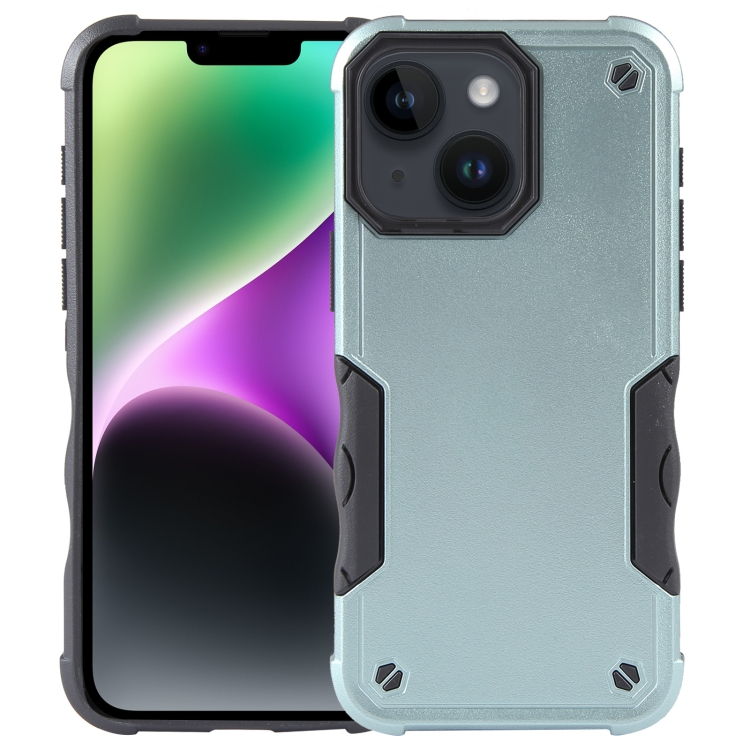 

For iPhone 15 Plus Non-slip Shockproof Armor Phone Case(Green)