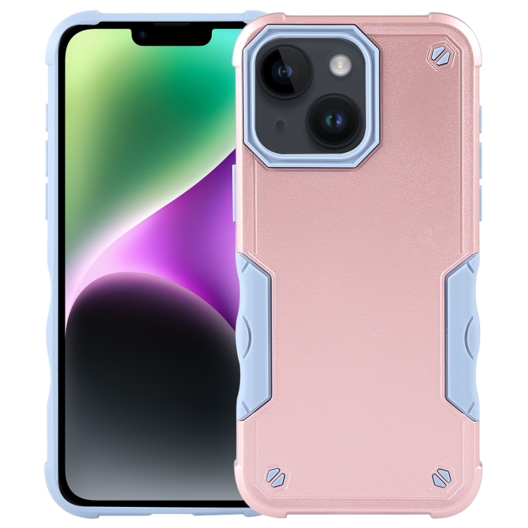 

For iPhone 15 Plus Non-slip Shockproof Armor Phone Case(Rose Gold)
