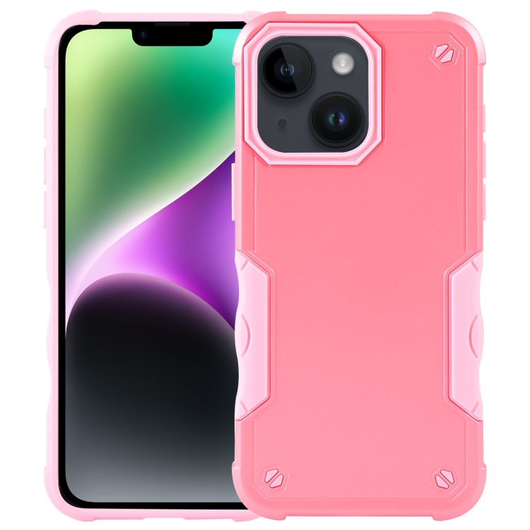 

For iPhone 15 Plus Non-slip Shockproof Armor Phone Case(Pink)