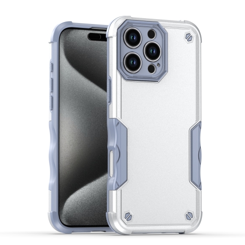 

For iPhone 16 Pro Non-slip Shockproof Armor Phone Case(White)