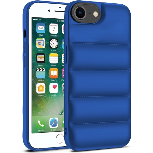 

For iPhone 7 / 8 / SE 2022 Eiderdown Airbag Shockproof Phone Case(Blue)
