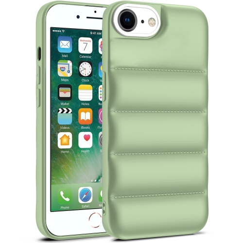 

For iPhone 7 / 8 / SE 2022 Eiderdown Airbag Shockproof Phone Case(Army Green)