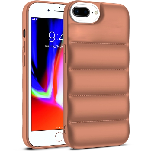 

For iPhone 7 Plus / 8 Plus Eiderdown Airbag Shockproof Phone Case(Khaki)