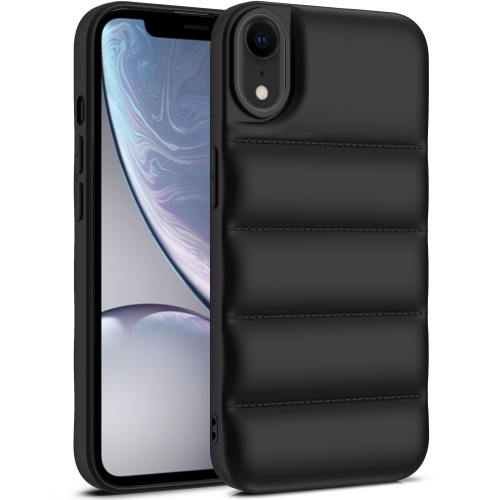

For iPhone XR Eiderdown Airbag Shockproof Phone Case(Black)