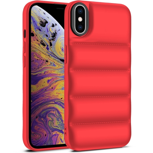 

For iPhone XS Max Eiderdown Airbag Shockproof Phone Case(Red)