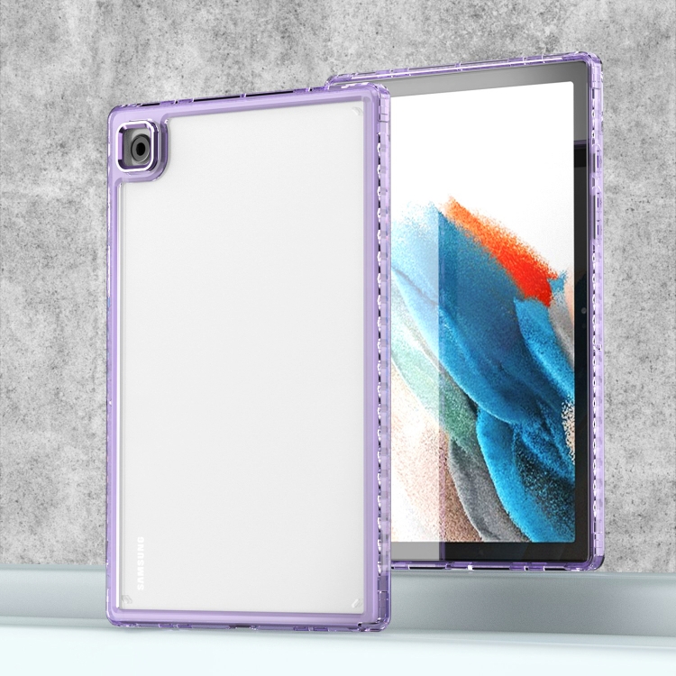 

For Samsung Galaxy Tab A8 Clear Acrylic Shockproof Tablet Case(Purple)