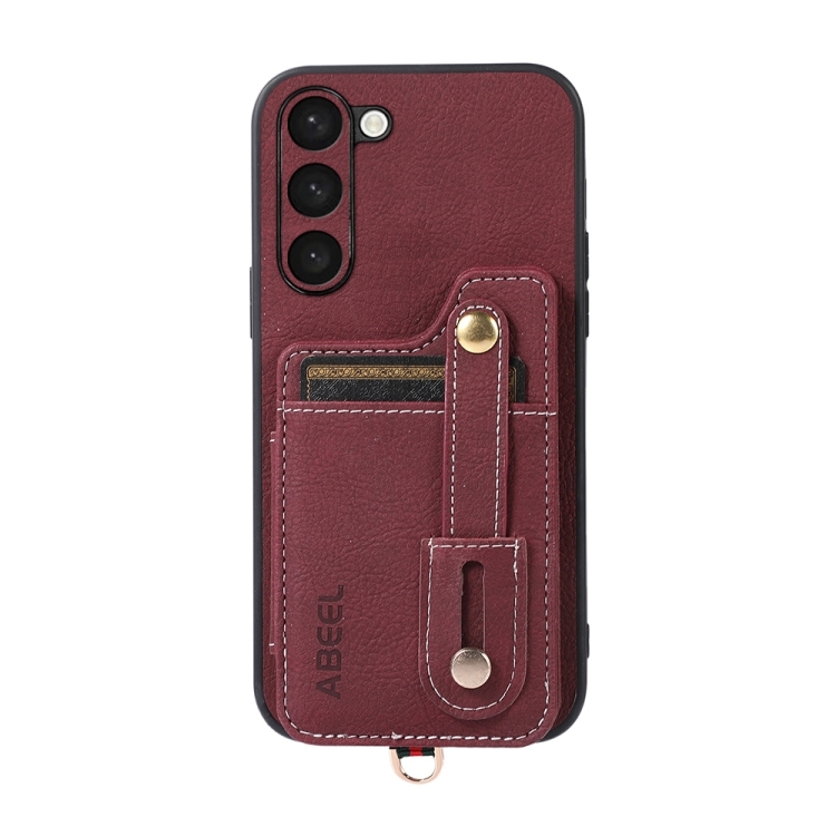 

For Samsung Galaxy S23 5G ABEEL Litchi Texture Card Bag PU Phone Case(Purple)