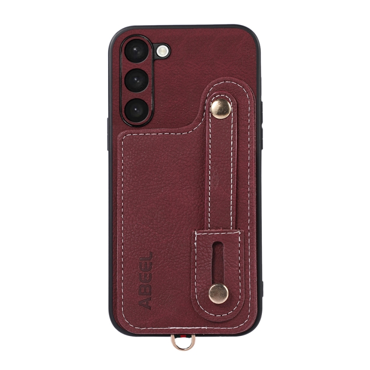 

For Samsung Galaxy S23+ 5G ABEEL Litchi Texture Card Bag PU Phone Case(Purple)