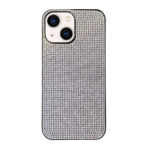 

For iPhone 14 Solid Color Diamond TPU Phone Case(Silver)