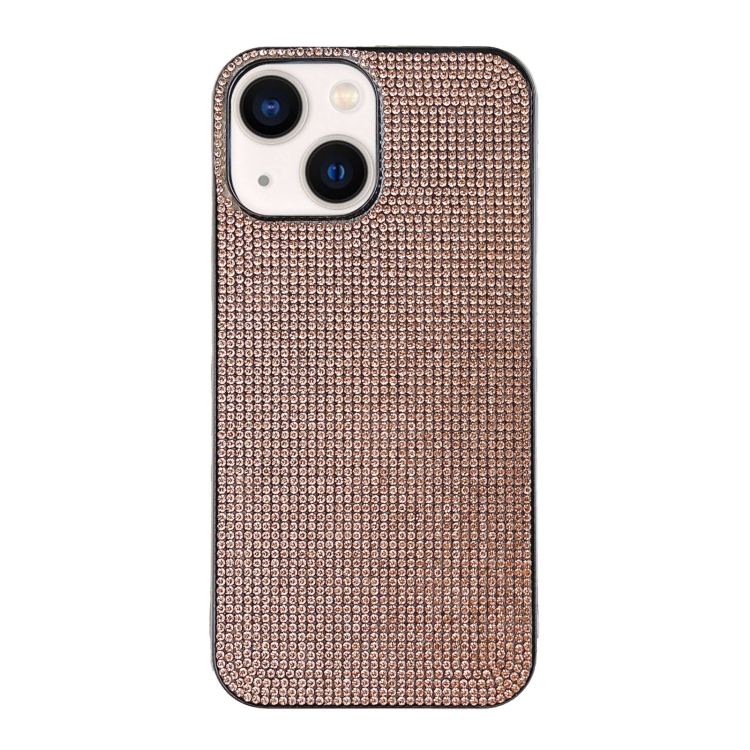 

For iPhone 14 Solid Color Diamond TPU Phone Case(Rose Gold)