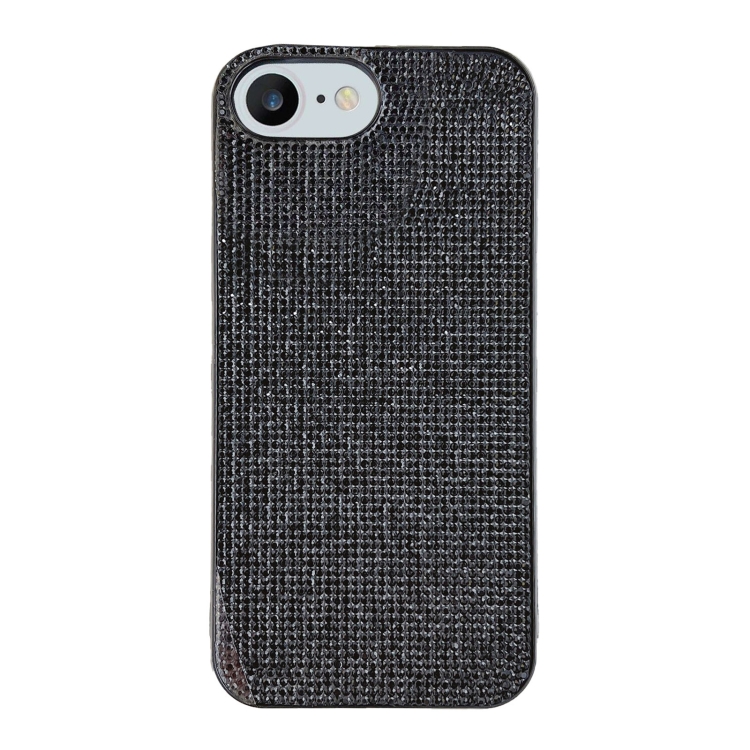 

For iPhone SE 2022 / 2020 / 8 / 7 Solid Color Diamond TPU Phone Case(Black)