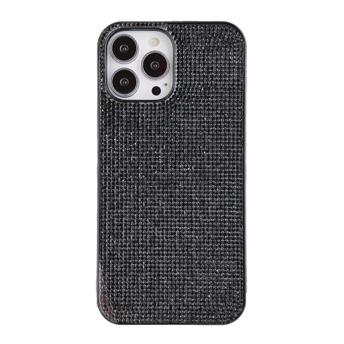 

For iPhone 11 Pro Max Solid Color Diamond TPU Phone Case(Black)