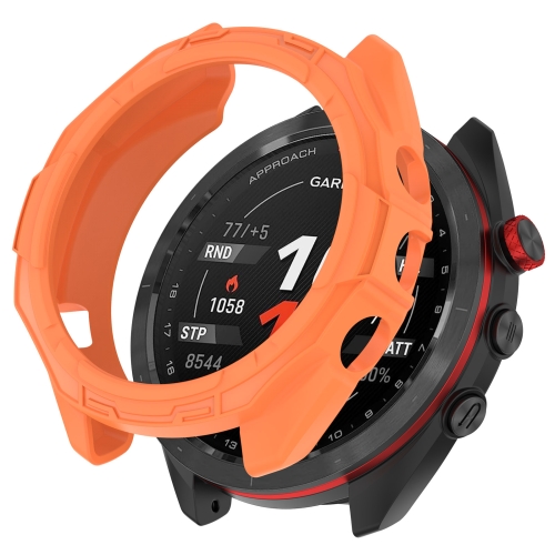 

For Garmin Approach S70 47mm Armor Hollow Watch Protective Case(Orange)