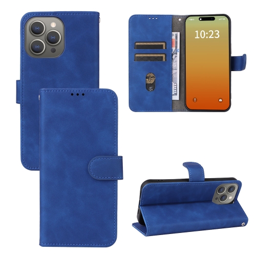

For iPhone 15 Pro Skin Feel Magnetic Flip Leather Phone Case(Blue)