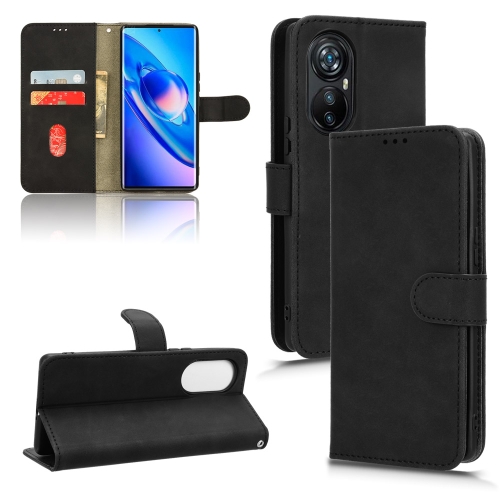 For Blackview A200 Pro Skin Feel Magnetic Flip Leather Phone Case(Black) for blackview a200 pro skin feel magnetic flip leather phone case black