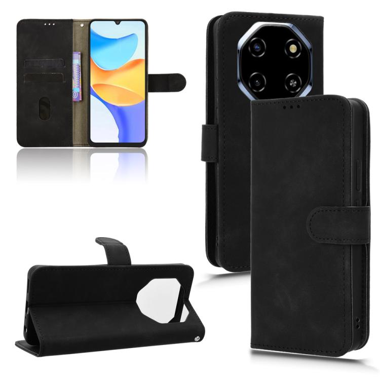 

For Blackview SHARK 6 Skin Feel Magnetic Flip Leather Phone Case(Black)