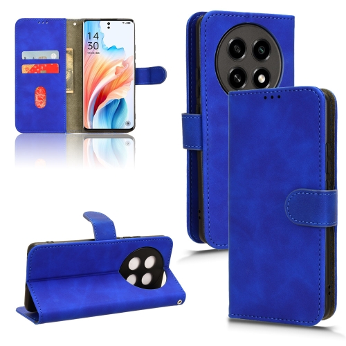 

For OPPO A2 Pro Skin Feel Magnetic Flip Leather Phone Case(Blue)