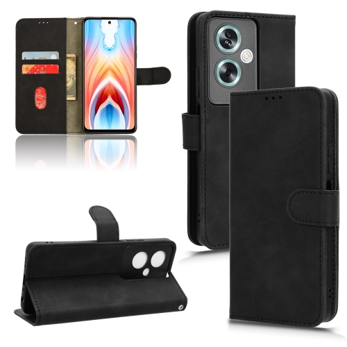 

For OPPO A79 5G Skin Feel Magnetic Flip Leather Phone Case(Black)