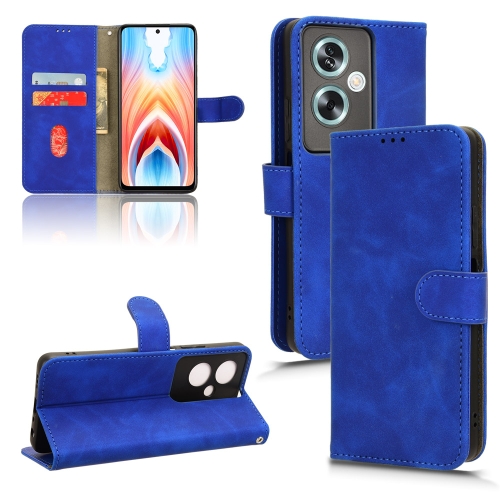 

For OPPO A79 5G Skin Feel Magnetic Flip Leather Phone Case(Blue)