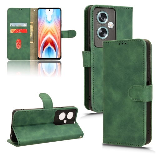 

For OPPO A79 5G Skin Feel Magnetic Flip Leather Phone Case(Green)