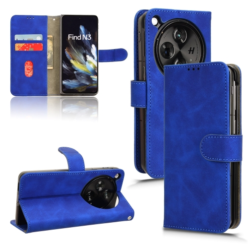 

For OPPO Find N3 Skin Feel Magnetic Flip Leather Phone Case(Blue)