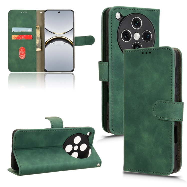 

For OPPO Find X8 Pro Skin Feel Magnetic Flip Leather Phone Case(Green)