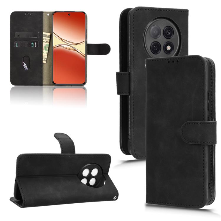 

For OPPO F29 Pro Skin Feel Magnetic Flip Leather Phone Case(Black)