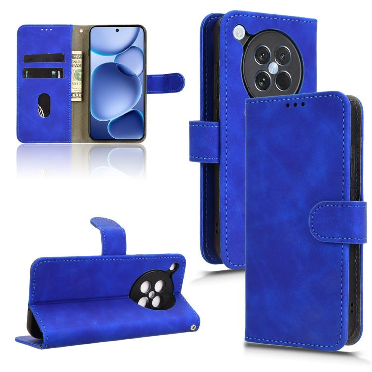 

For OPPO Find X8s 5G Skin Feel Magnetic Flip Leather Phone Case(Blue)