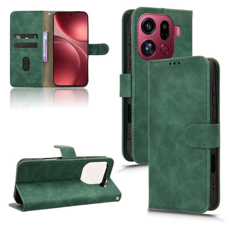 

For OPPO Find X9 Pro Skin Feel Magnetic Flip Leather Phone Case(Green)