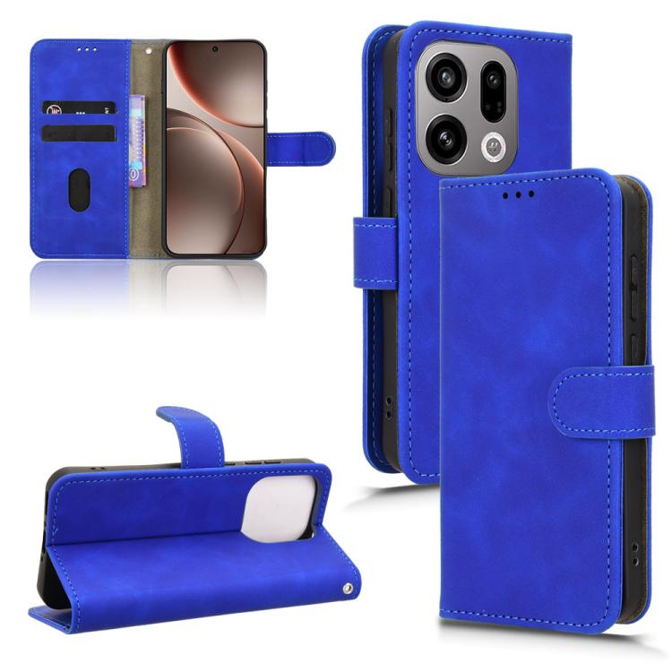 

For OPPO Find X9 Skin Feel Magnetic Flip Leather Phone Case(Blue)