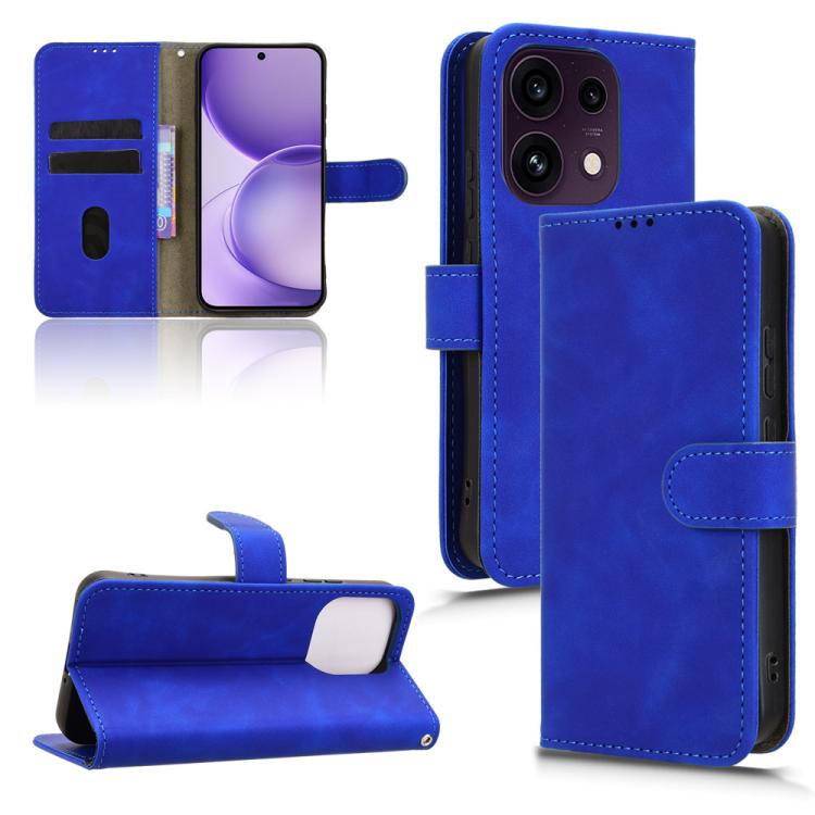 For OPPO Reno16 Pro 5G Global Skin Feel Magnetic Flip Leather Phone Case(Blue)