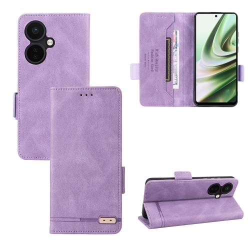 

For OnePlus Nord CE 3 / OPPO K11 5G Magnetic Clasp Leather Phone Case(Purple)