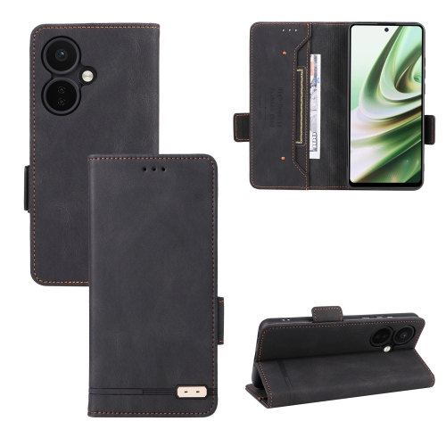 

For OnePlus Nord CE 3 / OPPO K11 5G Magnetic Clasp Leather Phone Case(Black)