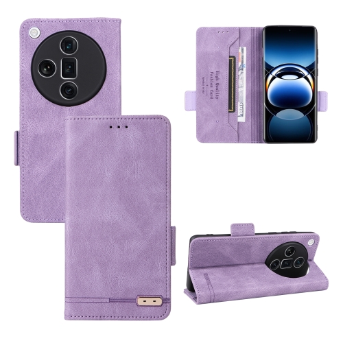 

For OPPO Find X7 Ultra Magnetic Clasp Leather Phone Case(Purple)