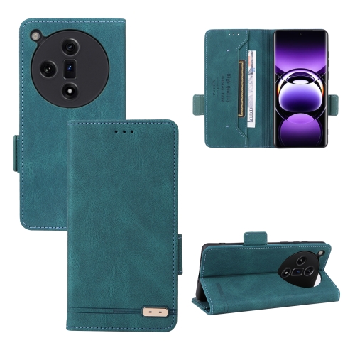 

For OPPO Find X7 Magnetic Clasp Leather Phone Case(Green)