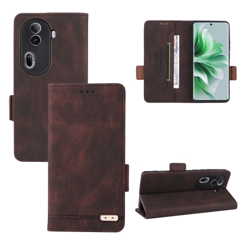 

For OPPO Reno11 Pro Global Magnetic Clasp Leather Phone Case(Brown)
