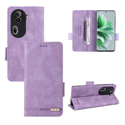 

For OPPO Reno11 Pro Global Magnetic Clasp Leather Phone Case(Purple)
