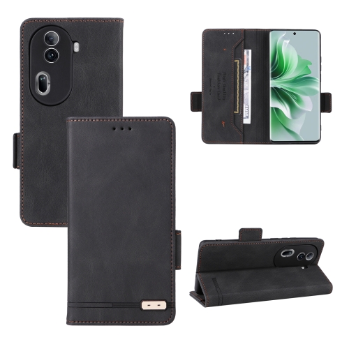 

For OPPO Reno11 Pro Global Magnetic Clasp Leather Phone Case(Black)