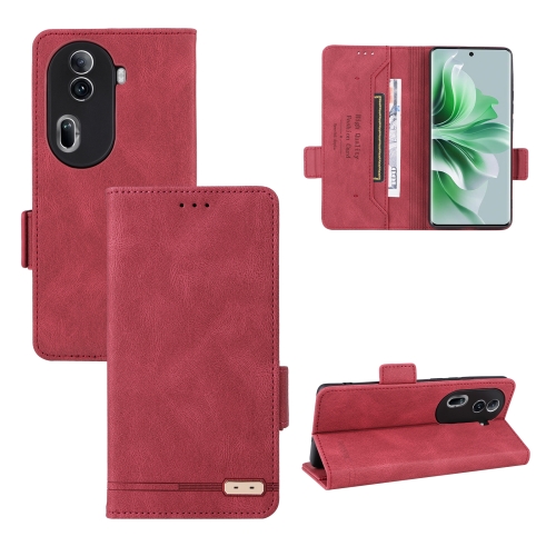 

For OPPO Reno11 Pro Global Magnetic Clasp Leather Phone Case(Red)