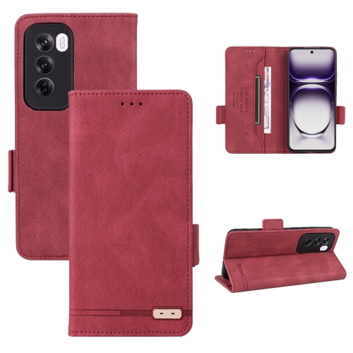 

For OPPO Reno12 Pro Global Magnetic Clasp Leather Phone Case(Red)