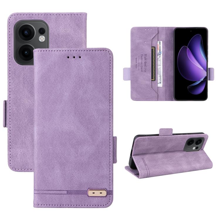 

For OPPO Reno13 F Magnetic Clasp Leather Phone Case(Purple)