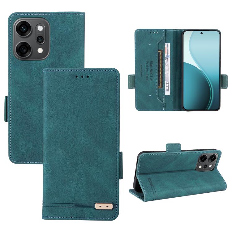

For OPPO Reno14 Pro 5G Global Magnetic Clasp Leather Phone Case(Green)