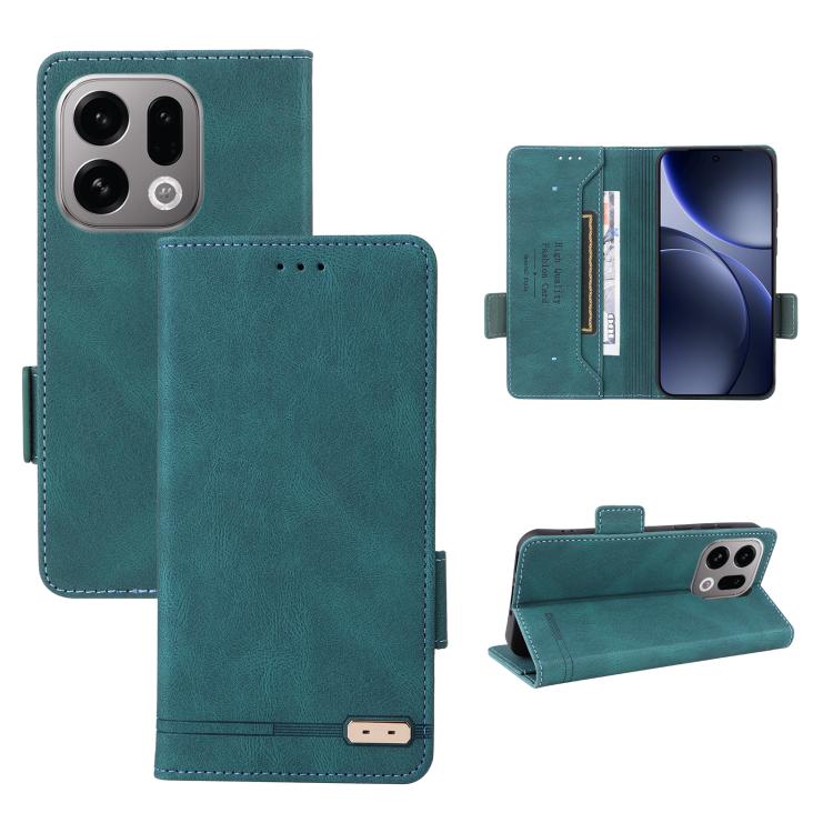 

For OPPO Find X9 Magnetic Clasp Leather Phone Case(Green)