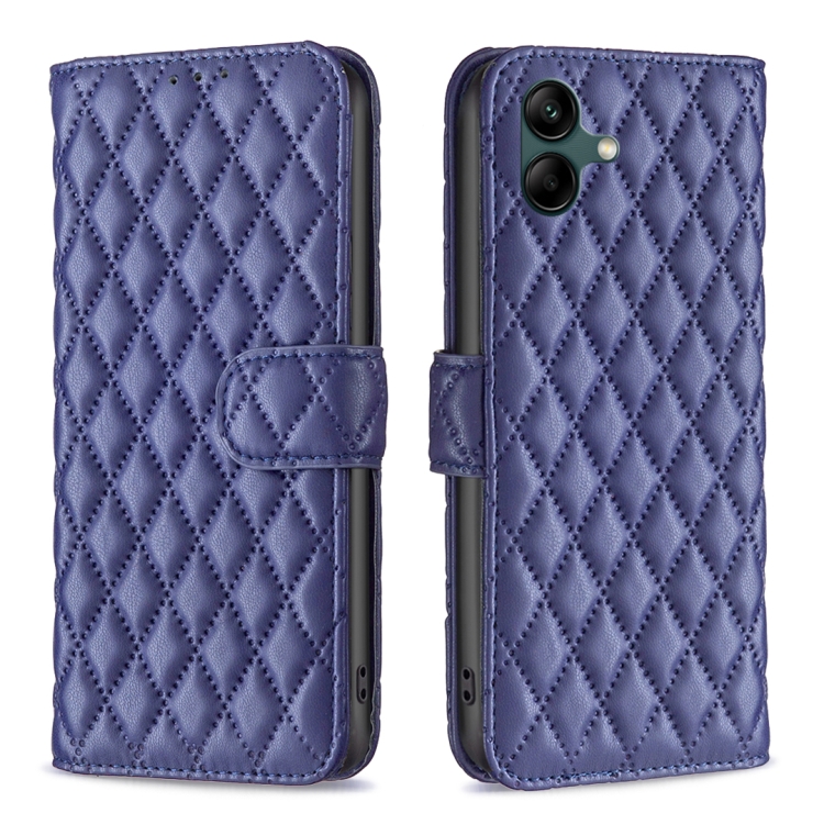 

For Samsung Galaxy A05 Diamond Lattice Wallet Flip Leather Phone Case(Blue)