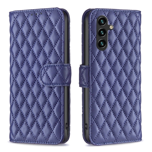 

For Samsung Galaxy A55 Diamond Lattice Wallet Flip Leather Phone Case(Blue)